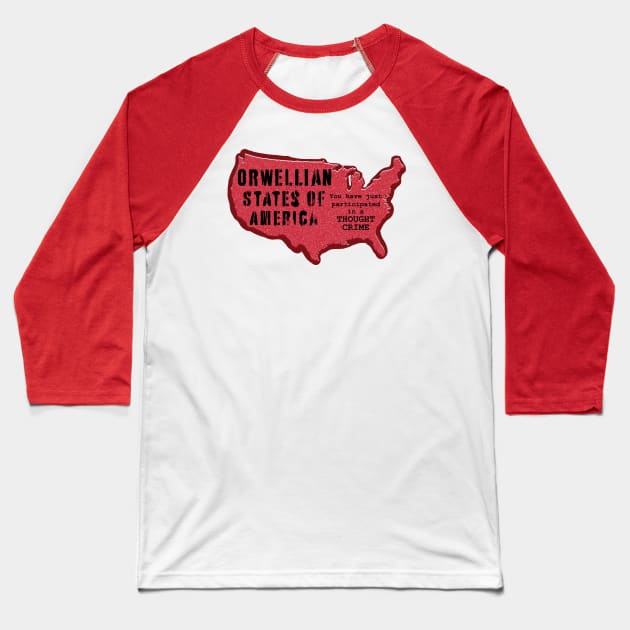 OSA Orwellian States of America Baseball T-Shirt by PelagiosCorner